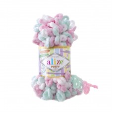 ALIZE PUFFY COLOR 6052 св.мята/розовый/белый